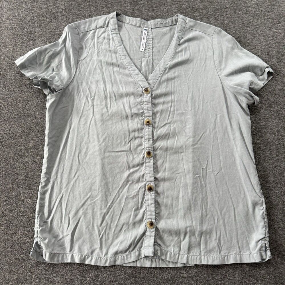 Kuhl Short Sleeve Shirt Medium Hadley Button Up Lightweight Style 8009 Mist Grey